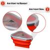 Baby Food Grade Silicone Folding Pizza Box Reusable Triangle Pizza Packing Box Take Away Box Silicone Children Food Storage Box