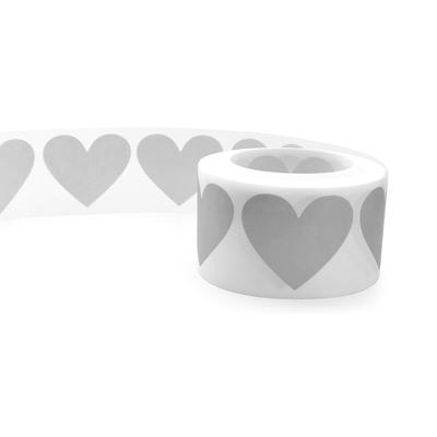 Scratch Cards Stickers Hearts 35x30mm Silver X300