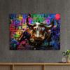 Pop Art Stock Market Bull Dollar Poster Graffiti Wall Art Poster Pop Art Wall Decor Prints Colorful Modern Living Room Decor
