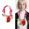 Stylish Floral Scarf Necklace With Neck Wrinkle Coverage Soft Comfortable Blend Fabric Jewelry for Everyday or Vacation