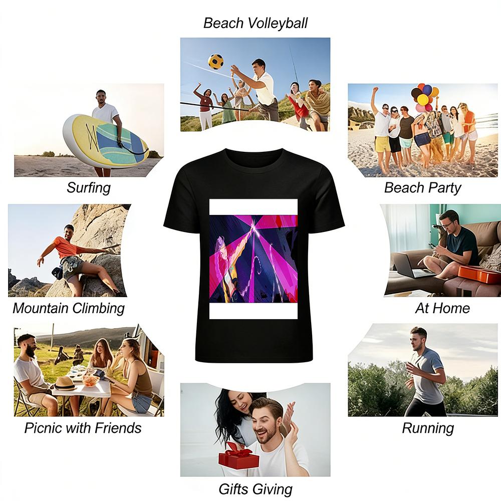 Cyberpunk Style Cool Girl Print Short Sleeve T-shirt Loose Casual Unisex Streetwear Top Pure cotton T-shirt