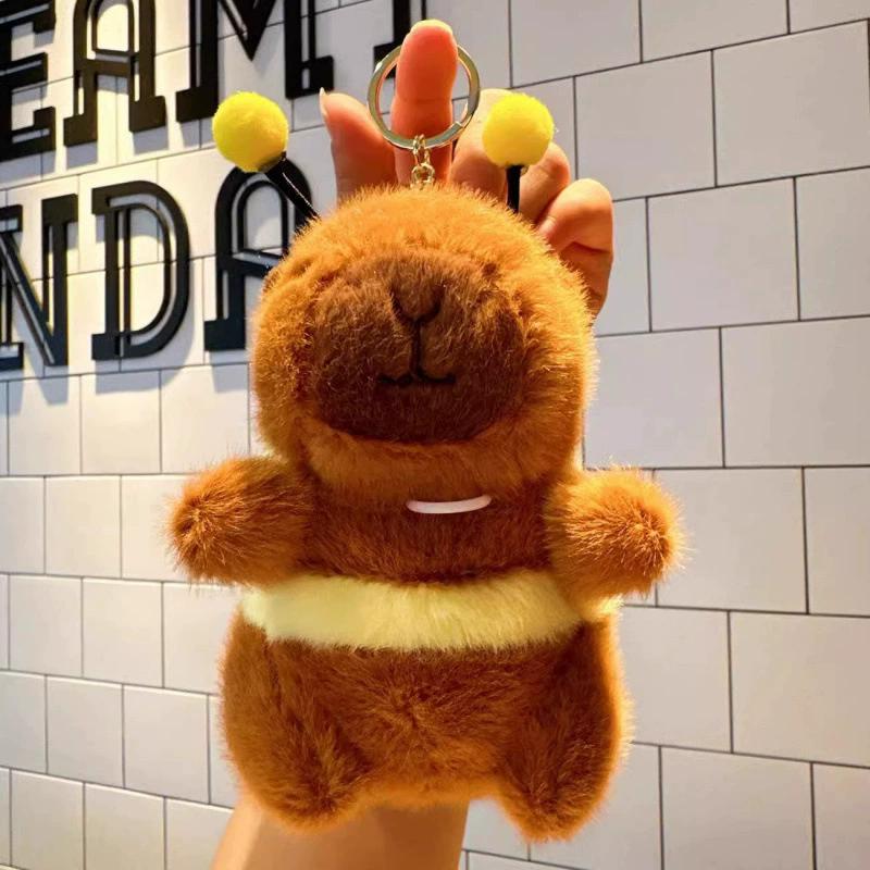 1 шт. 2025 Pull Shake Wings Bee Capybara Backpack Capybara Doll Catch Doll Women Cute Plush Gift Birthday