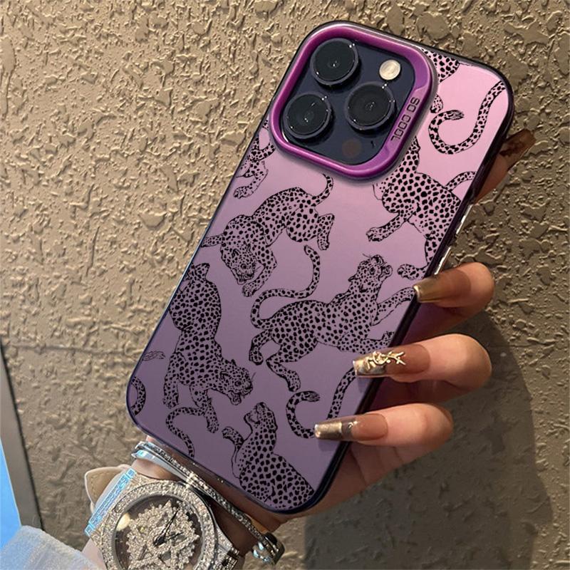 Модный Чехол для Телефона с Леопардовым Принтом, Защита от Падений, Для iPhone 11 Чехлы iPhone 16 15 12 13 14 Pro Max 7 8 Plus X XR XS Max SE2 Чехол For iPhone 7 8 Plus
