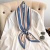 Fashion Print Hair Ribbon Scarf Women Neck Tie Bag Scarfs Satin Silk Skinny Headscarves Ladies Foulard Floral Bands New