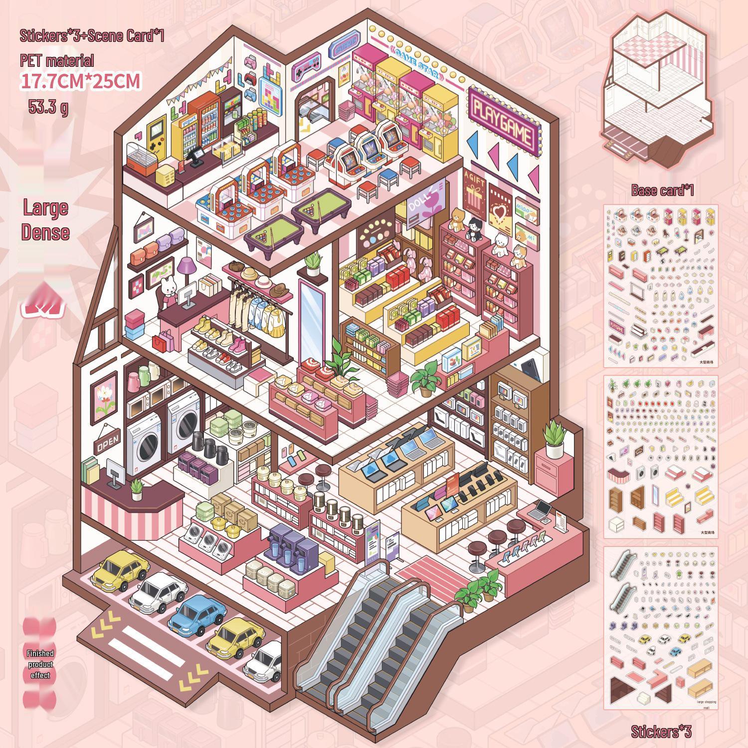 Yu Xian Wen Chuang Fun World 7.0 Miniature Diorama Stickers: Decompression Toy for Journals & Collages