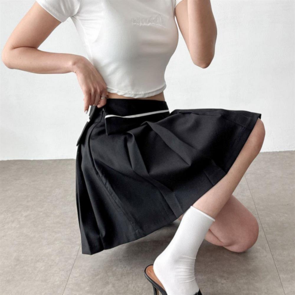 New ArrivAls Open Run Women AsymmetricAl LAyered DiAgonAl WrAp PleAts A Line Sk