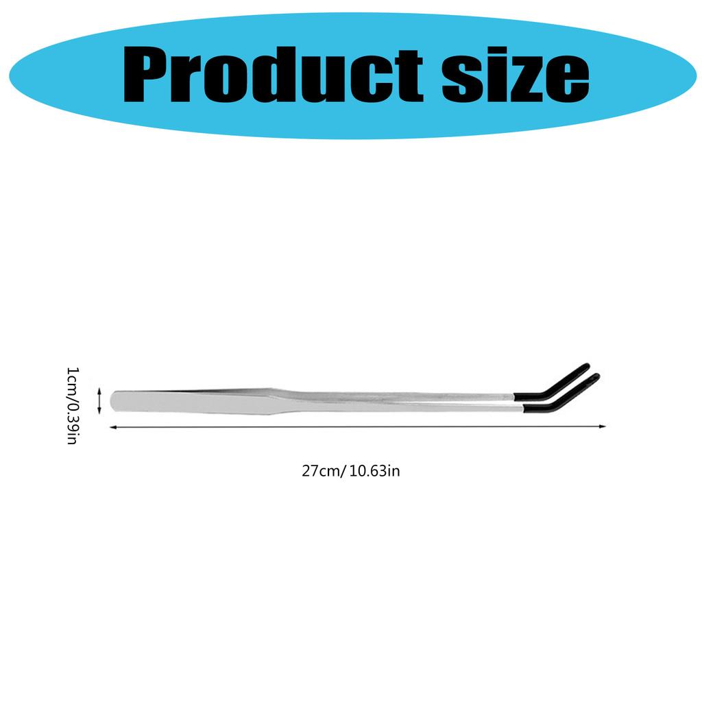 Reptiles Feeding Tongs Clamp Long NonSlip Coated Stainless Steel for Safe Pet Food Handling