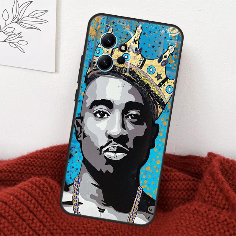Rapper T-Tupac Shakur Case For Xiaomi Redmi Note 13 10 11 12 14 15 Pro Plus Cover For Redmi 15 15C 14C 10C 12C 13C