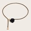 Fashion Elegant Flower Waist Chain Adjustable Metal Thin Belts For Women Girls High Quality Luxury Dress Pant Decoration Belt