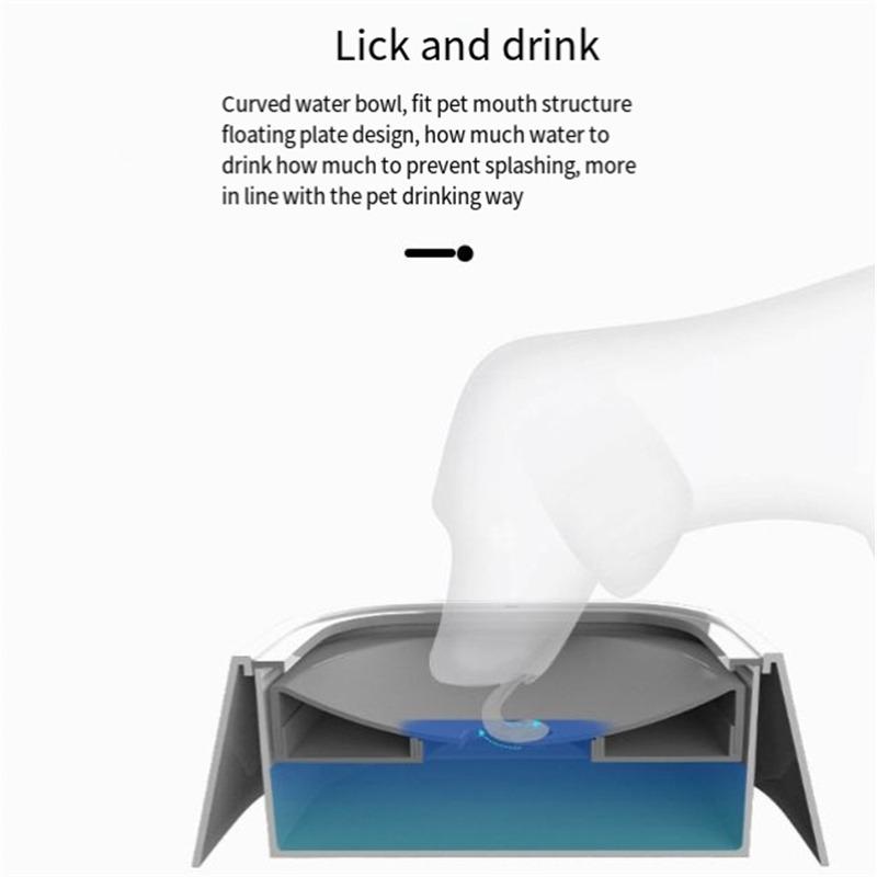 Dog Drinking Water Bowls 1000ml Large Capacity Floating Non-Wetting Mouth Cat Slow Anti-Overflow Water Feeding Dispenser