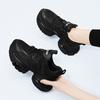 Schwarze Daddy Shoes Damen Neue Herbst Dicke Sohle Kleine Weiße Höhenverstellung Weiche Sohle Reise Sport und Freizeit Schuhe sind Universell