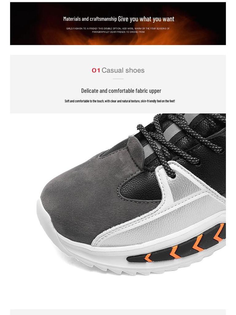 Men's 2025 Winter High-Top Waterproof Non-Slip Velvet-Lined Basketball Sneakers