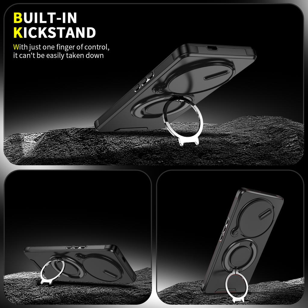 Magnetic Ring Stand Case For Honor X9A X9B X9C Smart X60 Pro Magic 5 6 7 Lite Slide Camera Protection TPU Plastic Back Cover