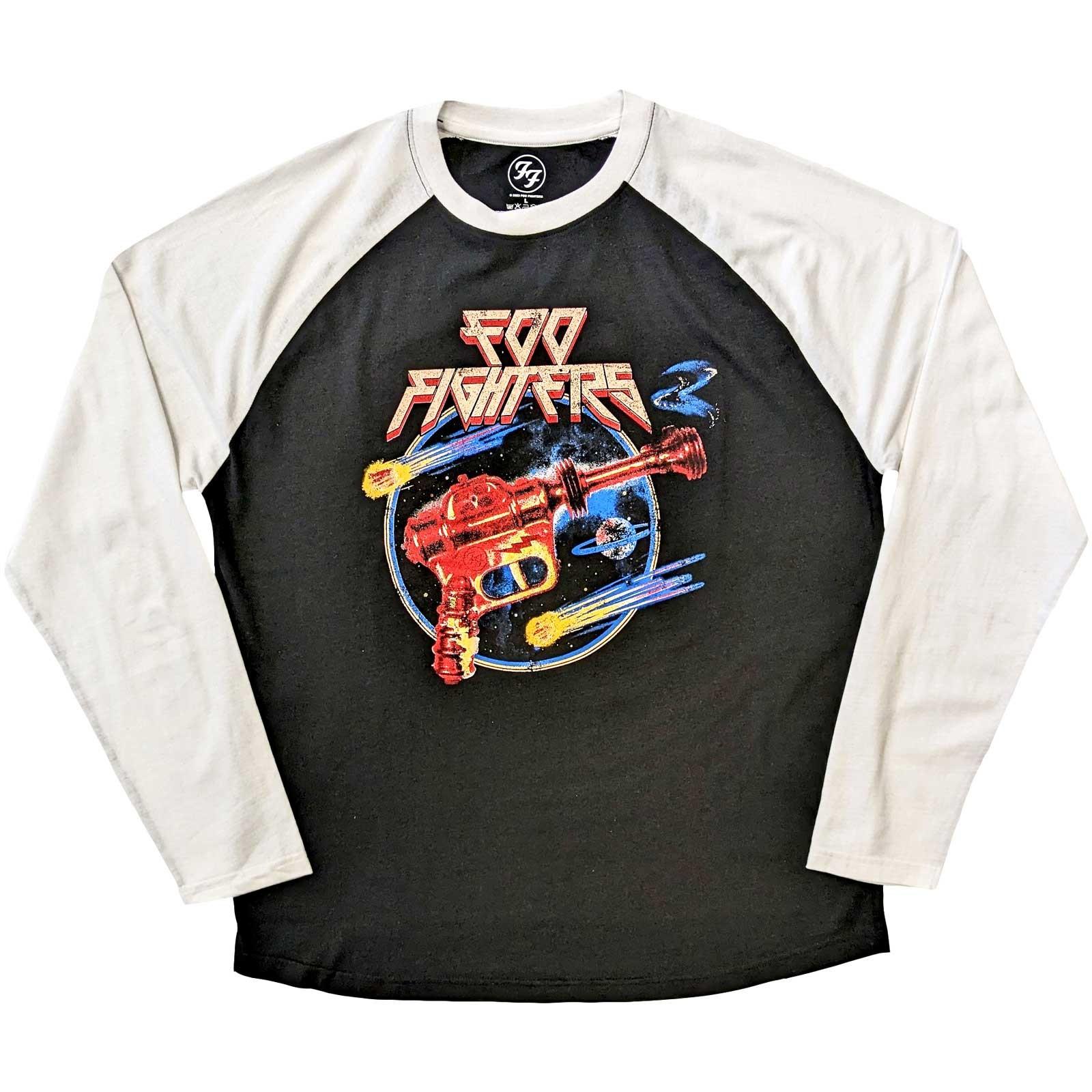 Foo Fighters Raglan T-Shirt: Ray Gun OFFICIAL NEW S