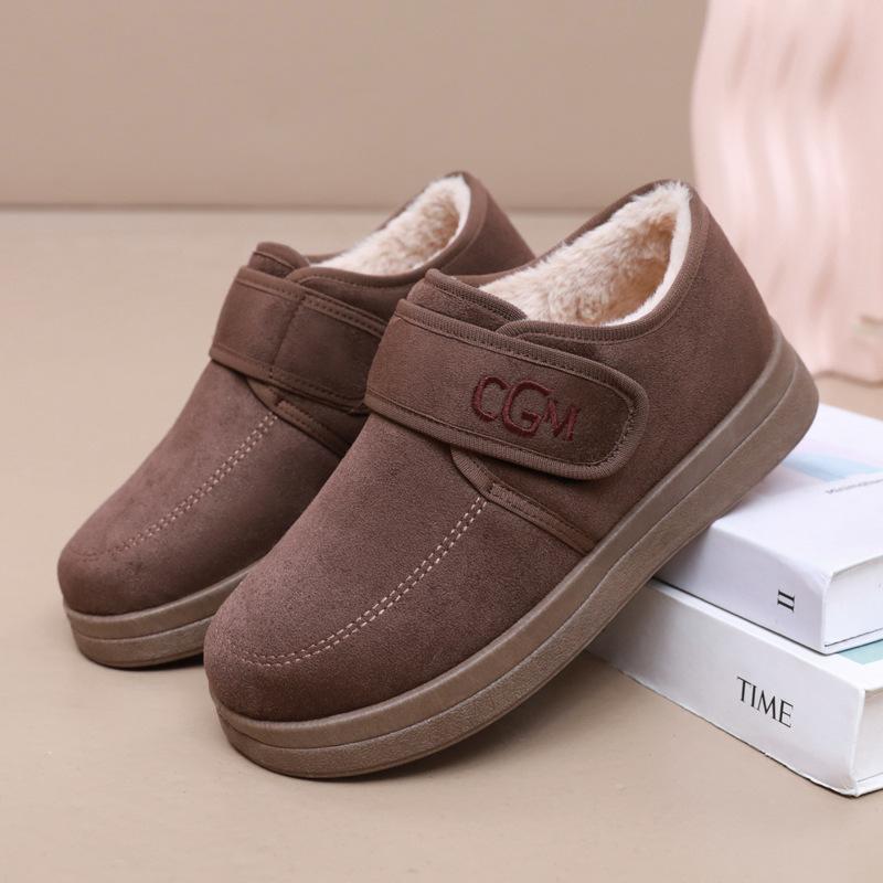 Winter new women's snow boots fleece thickened warm women's cotton boots fashion versatile popular Boken women's boots