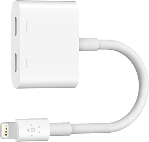 Ecost Customer Return Belkin Rockstar Lightning Audio and Charger Adapter (iPhone Lightni