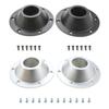 2pcs Universal Table Base Flanges W/screws B Mount RV Dining Table Leg Floor Mounting Fixed Feet Black Silver Boat Yacht Bracket