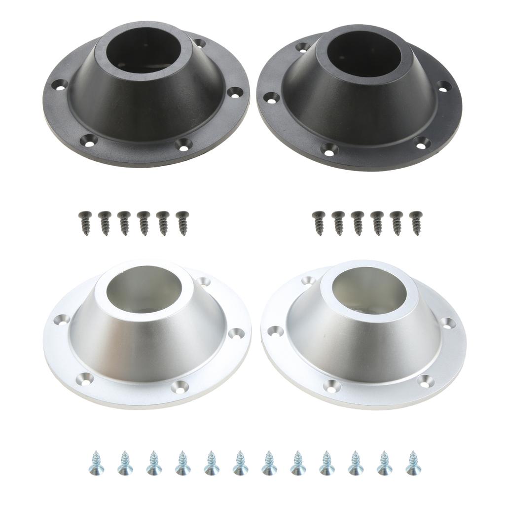 2pcs Universal Table Base Flanges W/screws B Mount RV Dining Table Leg Floor Mounting Fixed Feet Black Silver Boat Yacht Bracket