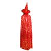 Gold Foil Cloak Costume Witch Hat Kids Adults Halloween Party Performance Stage