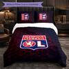 Lyon FC Themed Bedding 3Pcs Duvet Cover Set Decorative Bed Linen For Teen Room Home Decoration