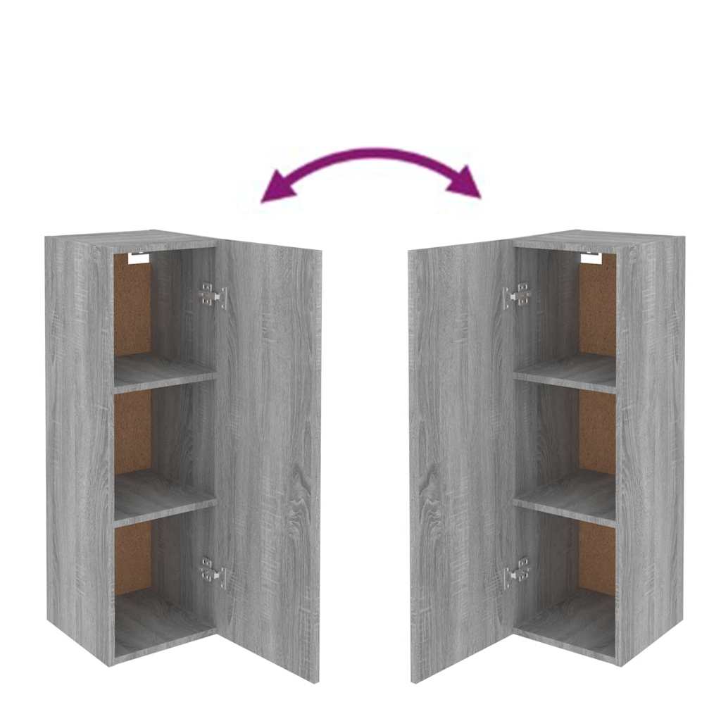 Vidaxl TV-Schrank, Sonoma-Eiche Grau, 30,5X30X90 Cm