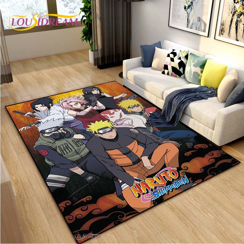 Bandai Naruto Cartoon Anime Carpet for Living Room Bedroom Cute Rugs Kitchen Door Kids Un-slip Floor Mats Alfombra Birthday Gift