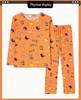 Conjunto de Pijama Fofo de Desenho Animado Feminino para Primavera e Outono: Conjunto de Duas Peças para Casa com Manga Longa, Calça Longa e Gola Redonda.
