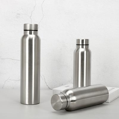 650/850/1000ml Metal Water Bottle Reusable Stainless Steel Hiking Bottle Single-layer Leakproof Cold Water Cup Sports Kettle