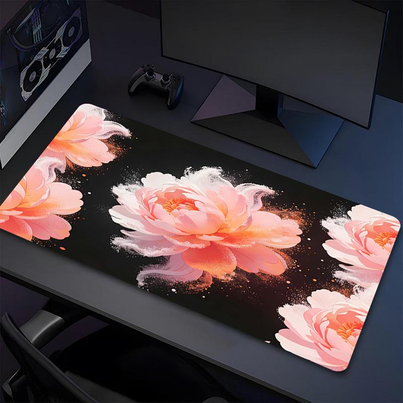 Floral Fantasy Xl Gaming Mouse Pad Nonslip Rubber Base Stitched Edge Waterproof Desk Mat For Pc Laptop Gamer Office Computer Accessories C927286