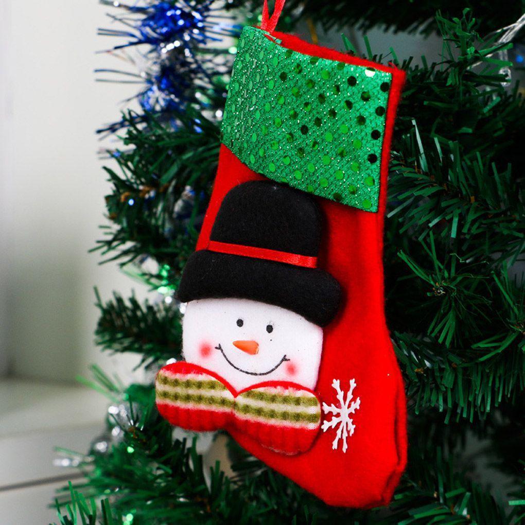 Xmas Elf Boot Shoes Bag Stocking Christmas Tree Decoration Hanging Candy Gift