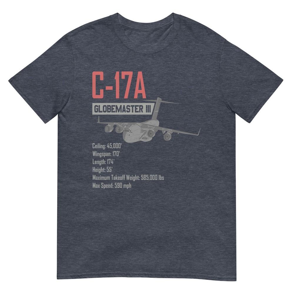 American C17a Globemaster Military Heavy Transport Aircraft TShirt