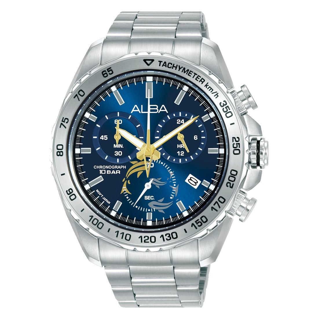 

АЛЬБА (От Seiko) SIGNA Хронограф Мужские часы с синим циферблатом AX7015X1 синий