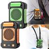 Electric Clip Fan USB Rechargeable 5000mAh Hanging Neck/Waist Fan 5 Gear Strong Wind for Outdoor Camping Hiking Climbing Running
