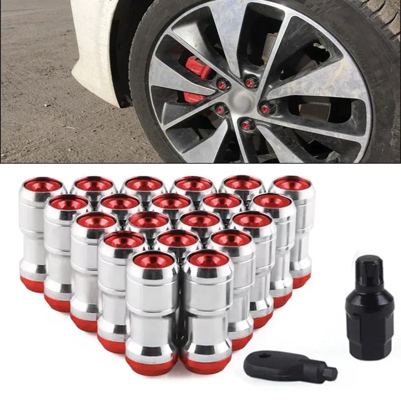 20 Stück Rennrad-Radmuttern Aluminium M12x1,5/1,25mm Universelle Auto-Radmuttern Verlängerte Schraube Für Toyota Honda Auto Zubehör