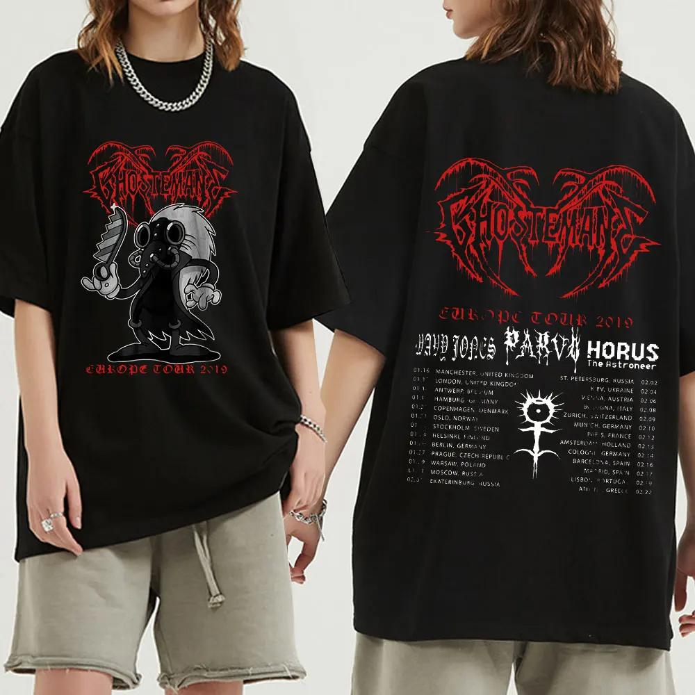 Hip Hop Metal Rock Goth T-Shirt GhostUnisexe Pattern Fashion Printed T-Shirt Street Harajuku Clothing Plus Size Cotton T-Shirt