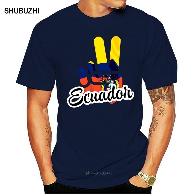 

T Shirts Fashion shubuzhi Summer New Men Cotton TShirt Men Jdm Die Cut Flag Ecuador Victory Tops Tees TShirt S