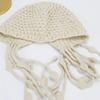 Good-looking Hat Handmade Pom Pom Beanie Hat with Tassels Thick Warm Head Wrap for Women Winter