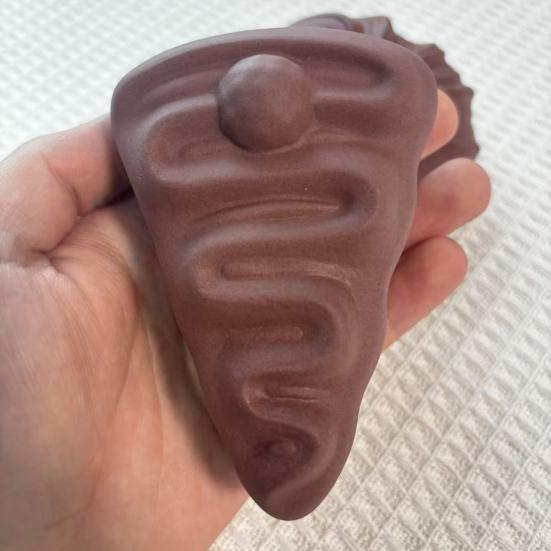 Chocolate Mousse Cake Squeeze Toy Anti-Anxiety Simulated Chocolate Cream Sensory Toy Simulation Food Photo Props