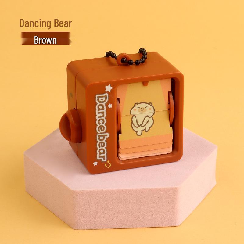 Capybara Flipbook Keychain: Novelty Decompression Toy Pendant