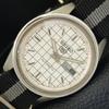 5 AUTOMATIC JAPAN MENS 6119C VINTAGE WHITE COLOR DIAL WATCH A702364-5 R124-a702364