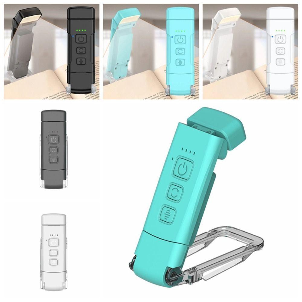 USB Rechargeable LED Reading Light Clip-on Read Lamp Compact Bookmark Night Light  Bedroom