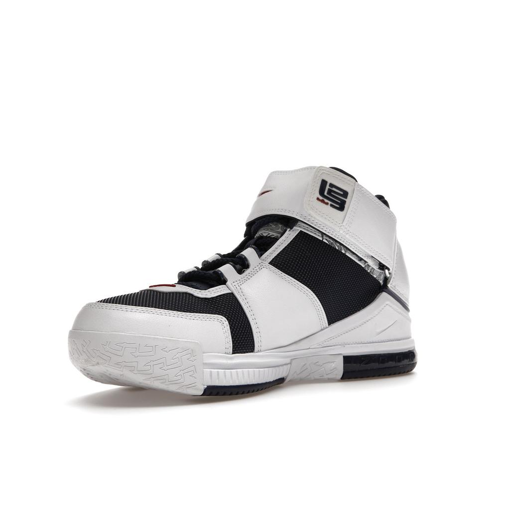 Nike Zoom LeBron 2 Retro USA 2022 Men Sneakers White Midnight-Navy Varsity-Crimson DR0826-100