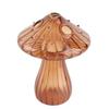 Mushroom Shape Vase Cute Decorative Glass Mushroom Hydroponic Flower Vase for Home Living Room Decoration