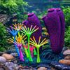 Simulation Thumb Coral Ornament Colorful Fluorescence Glowing Coral Artificial Plants Silicone Coral Reef Plants Aquarium
