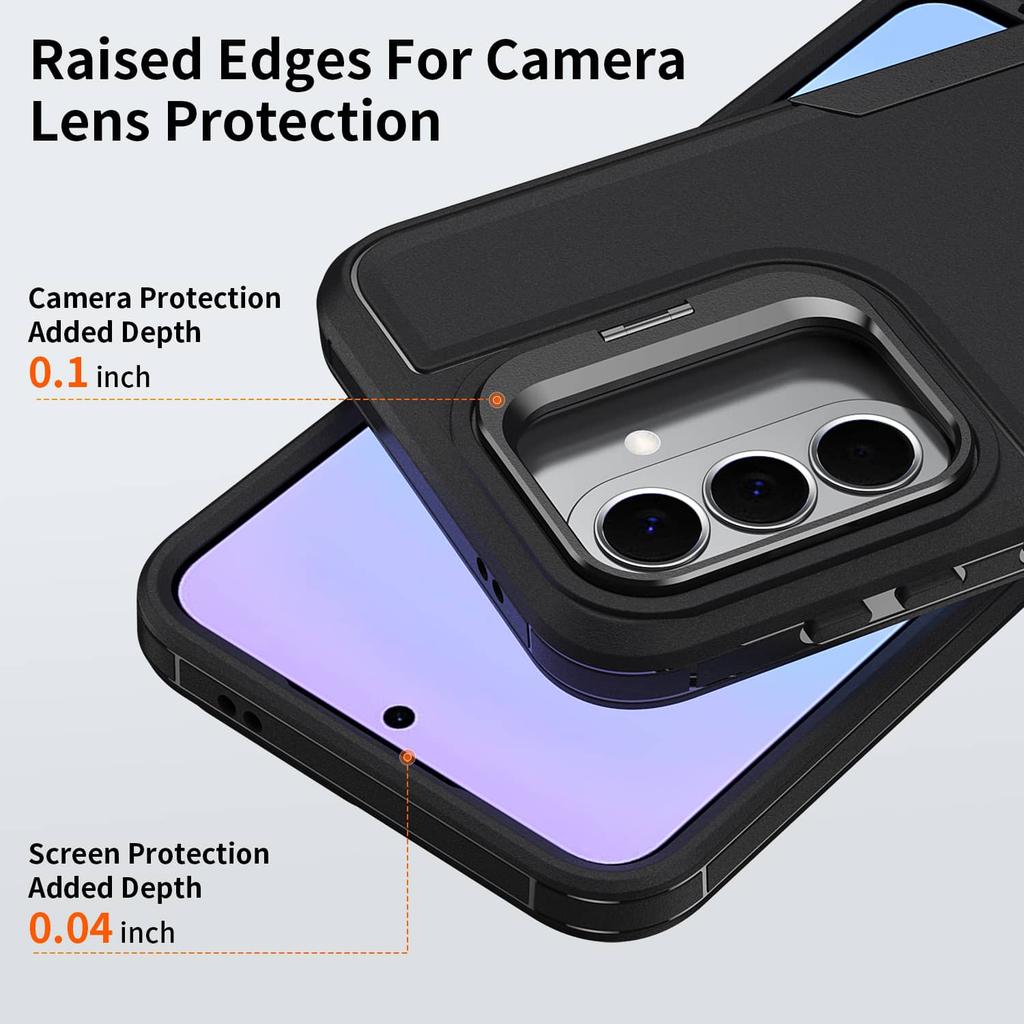 For Samsung Galaxy A57 A56 A37 A36 A26 A17 A16 A15 A55 A35 A25 A07 A06 5G Case with Stand, Drop Protection with Camera Control
