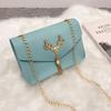 Stylish and elegant, easy to fit, shoulder women's bag, bag, deer head fringed decorative chain, magnetic buckle crossbody