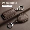 Leather Car Remote Key Case Cover for GAC Trumpchi GS3 GS4 GS5 GM8 GA3 GA4 GA6 SGS7 Empow J11 J12 J13 Car Key Fob Shell Keychain