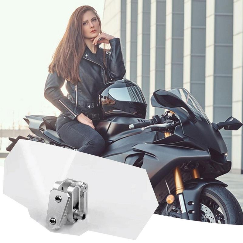 Motorcycle Windshield With Aluminum Bracket Adjustable Motorcycle heightened small Wind deflector Spoiler Deflector Universal