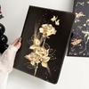 Golden Butterfly Rose Pattern Flip Wallet PU Leather Tablets Case with For Samsung Tab A 10.1/Tab A 8.0/Tab S6 Lite/Tab S7/Tab S8/S9/Tab A7/A8/A9..