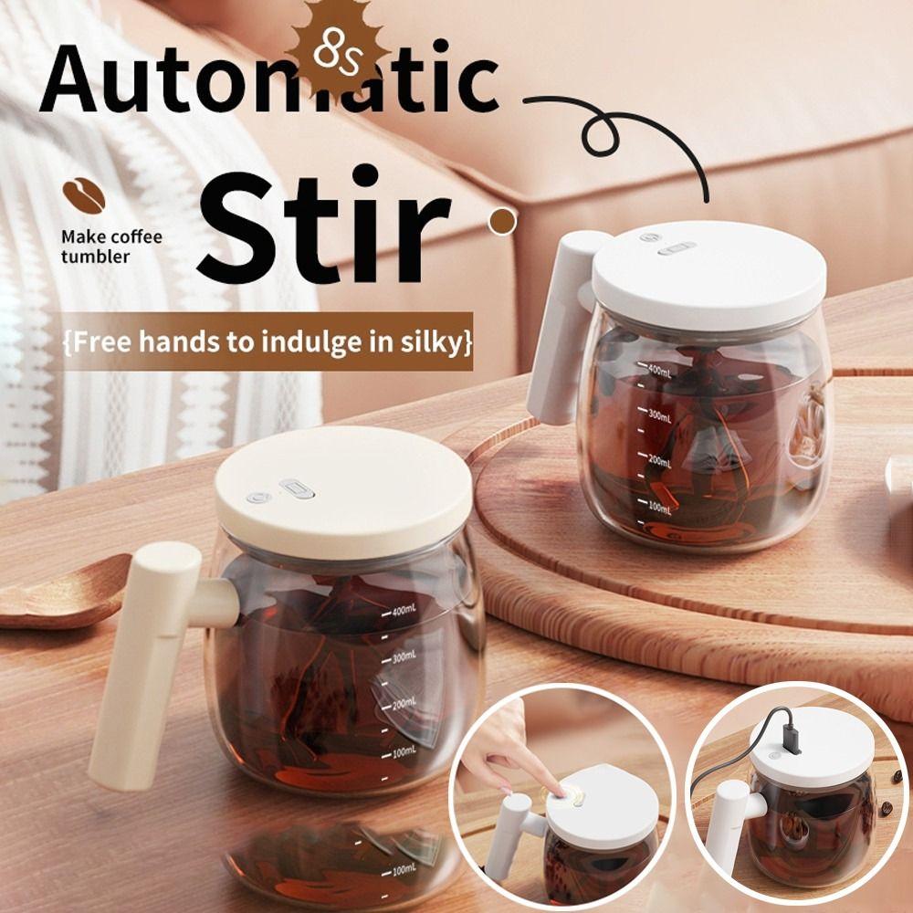 

400ml Stirring Mug Rechargeable Electric Mixing Cup New Coffee Cup хакі
